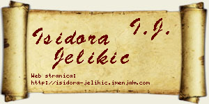 Isidora Jelikić vizit kartica
